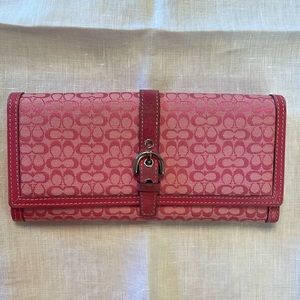Coach signature print vintage bifold wallet